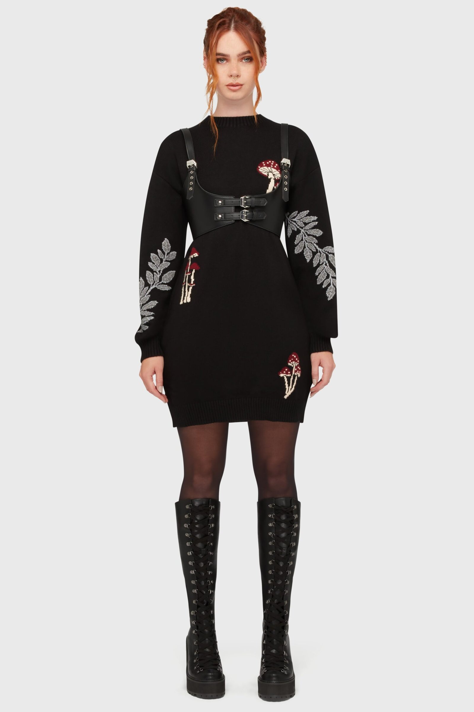 Bitter Morelle Sweater Dress